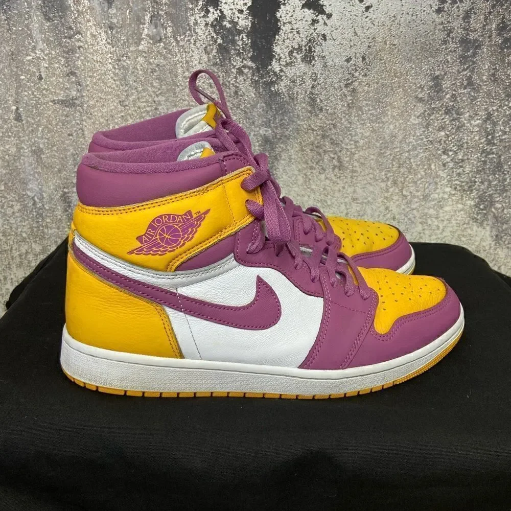 Jordan Air Jordan 1 Brotherhood Purple Yellow Sneakers Size 11,5